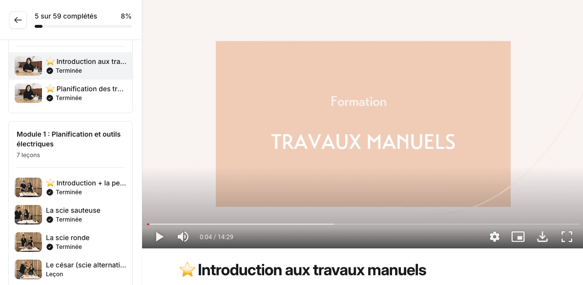 La capsule d’introduction aux travaux manuels