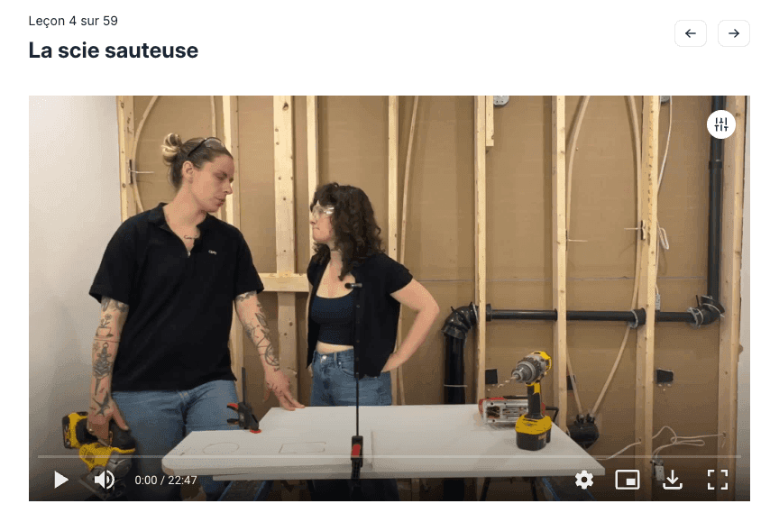 Une capsule vidéo de la formation